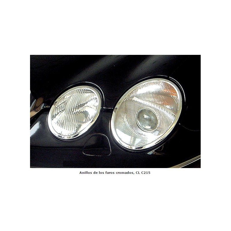 MARCOS CROMADOS FAROS DELANTEROS MERCEDES CL COUPE C215 99 09