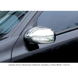 CARCASAS RETROVISORES CROMADOS MERCEDES CL COUPE C215 99 06