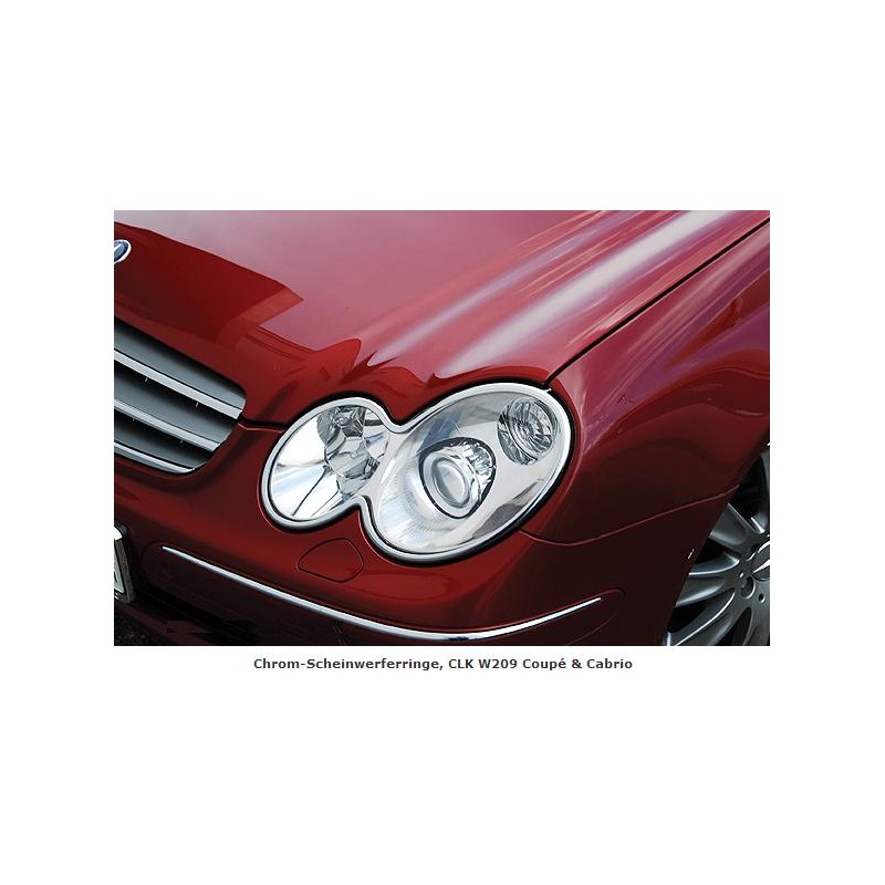 MARCOS CROMADOS FAROS DELANTEROS MERCEDES CLASE CLK W209