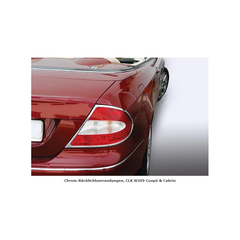 MASCARAS CROMADAS PILOTOS TRASEROS MERCEDES CLASE CLK W209