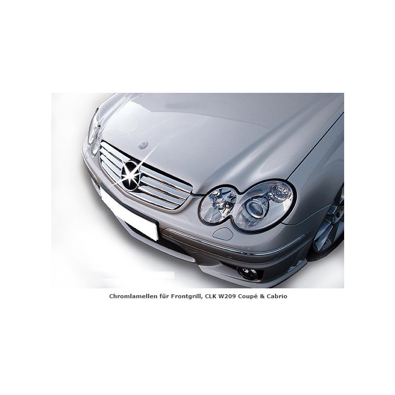 LAMAS CROMADAS PARRILLA MERCEDES CLASE CLK W209 COUPE Y CABRIO