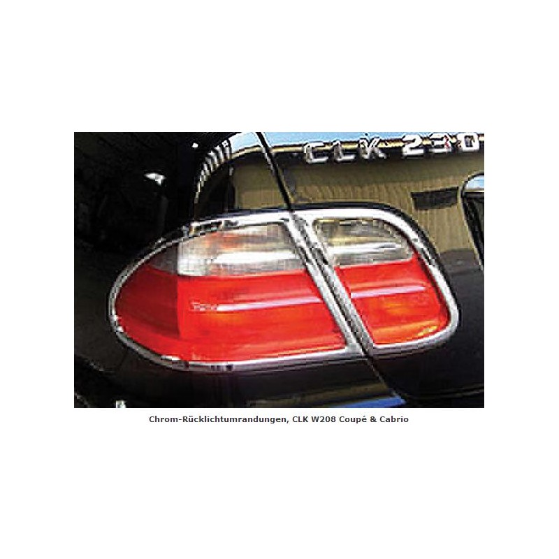MARCOS CROMADOS PILOTOS TRASEROS MERCEDES CLASE CLK W208 COUPE C