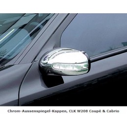 CARCASAS RETROVISORES CROMADOS MERCEDES CLK C208