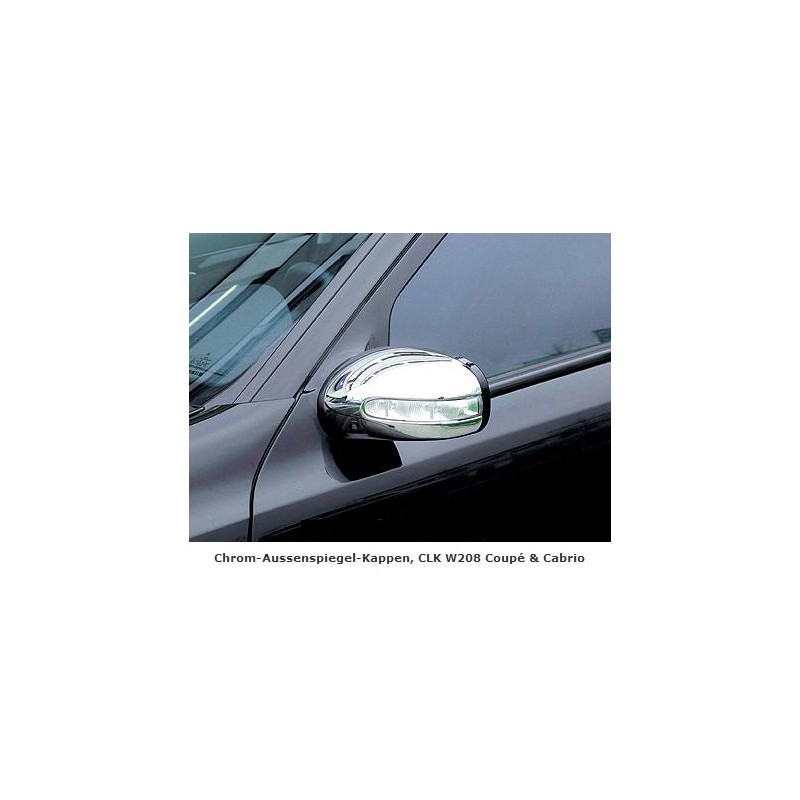 CARCASAS RETROVISORES CROMADOS MERCEDES CLK C208