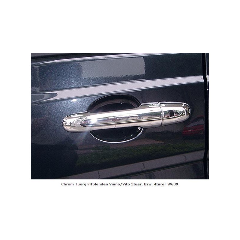 CUBRE TIRADORES PUERTA CROMADOS MERCEDES VITO VIANO W639   8 PIE