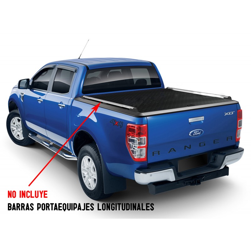 TAPA COVER ALUMINIO COLOR NEGRO FORD RANGER T6 DOBLE CABINA 2012