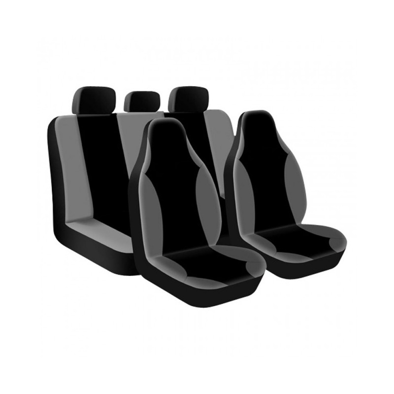 JUEGO FUNDAS ASIENTO NEGRO GRIS Street Racer 9 PIEZAS