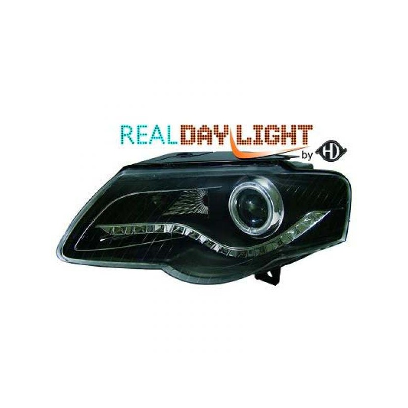 JUEGO FAROS DE DISENO VW PASSAT 3C 05 10 CRISTAL NEGRO LUCES DE 