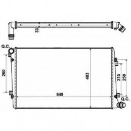 RADIADOR VW PASSAT 3T 05 10   650X405X30  1 9 2 0 TDI M A