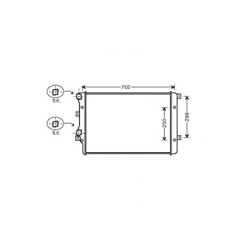 RADIADOR AGUA VW PASSAT 3C 05 10 650X405X29