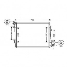 RADIADOR VW PASSAT 3C 05 10  gt  gt  650X445X32  2 0 TDI M A