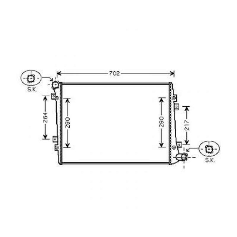 RADIADOR VW PASSAT 3C 05 10  gt  gt  650X445X32  2 0 TDI M A