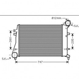 RADIADOR DE AIRE VW PASSAT 3C 05 10    gt  gt  615X405X32  1 9  2 0TDI
