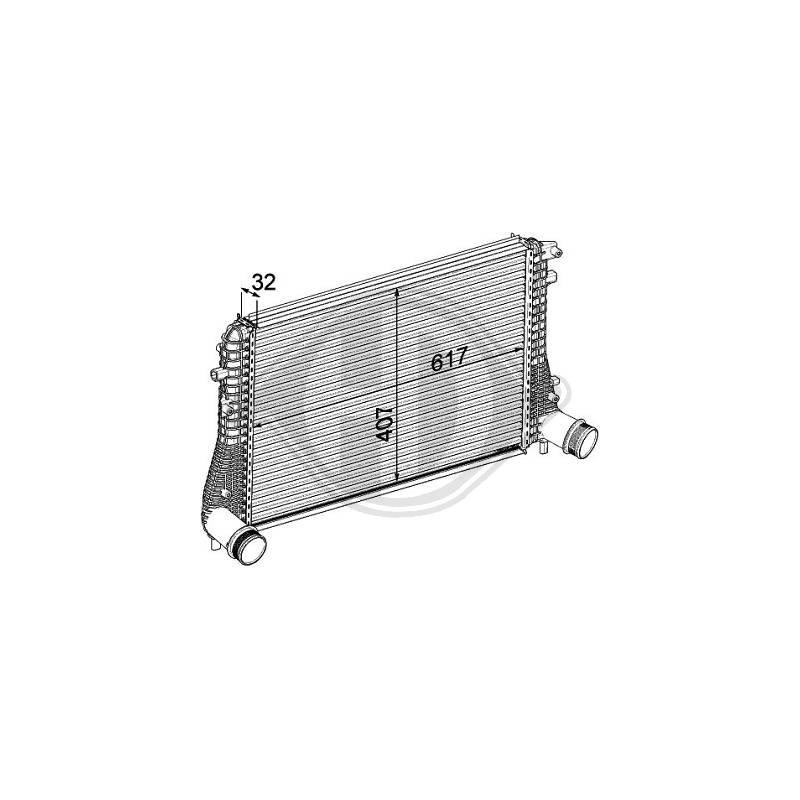 RADIADOR REFRIGERADOR VW PASSSAT 3C 05 10    gt  gt  615x405 mm 1 6 TD
