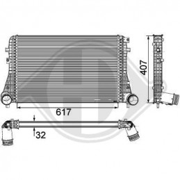 RADIADOR REFRIGERADOR VW PASSAT 3C 05 10    gt  gt  615x405 mm 1 6 TDi