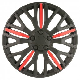 TAPACUBOS RUEDA 16 quot  VERMONT NEGRO ROJO