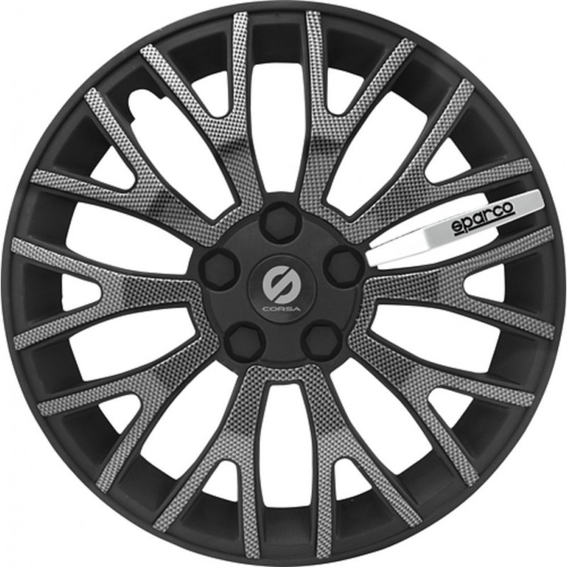 TAPACUBOS RUEDA SPARCO XTRAL LEGGERA 14 quot  NEGRO CARBON