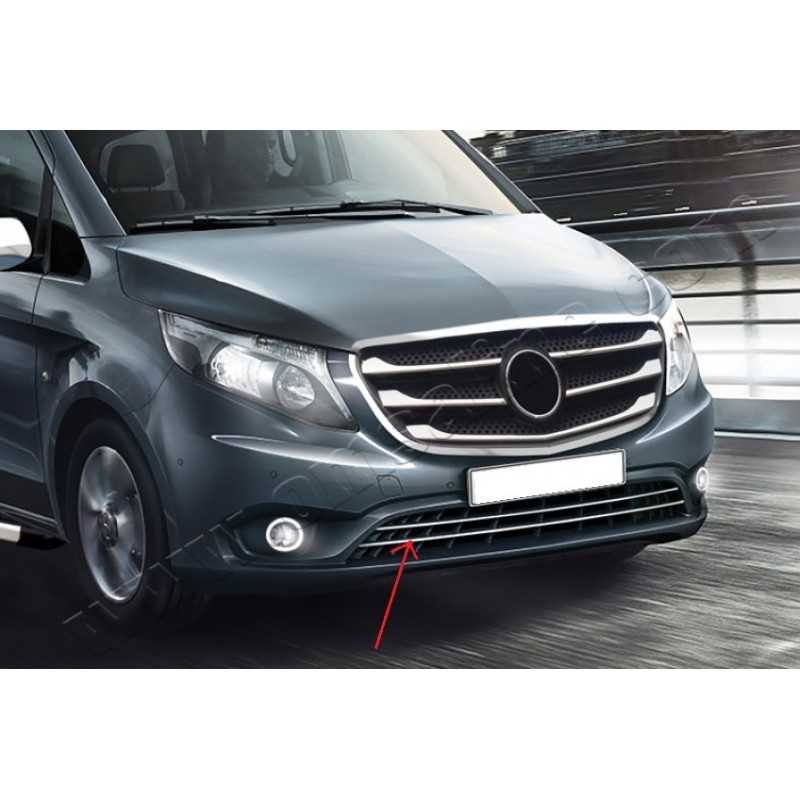 MOLDURAS PARACHOQUES CROMADAS MERCEDES VITO W447 2014  ACERO INO