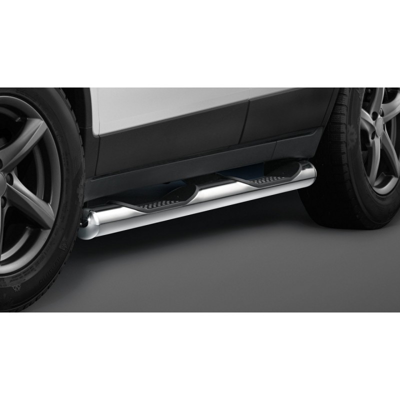Estribos laterales Inox O 80 mm CHEVROLET TRAX 2013  con pisante