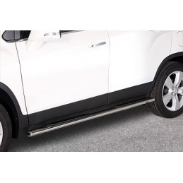 Estribos en tubo inox Chevrolet Trax 2013  seccion oval  con pis