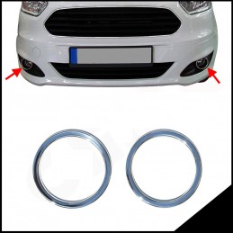 JUEGO AROS ANTINIEBLAS ACERO INOXIDABLE FORD COURIER 2014 