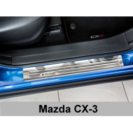 TALONERAS PUERTA ACERO INOXIDABLE MAZDA CX 3 2015 