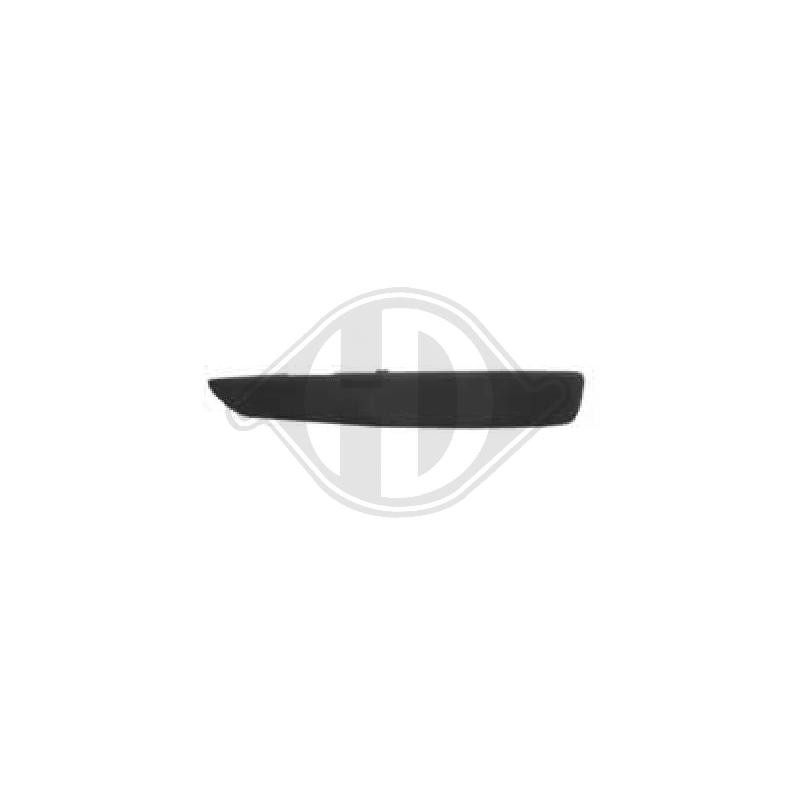 MOLDURA DELANTERA DERECHA PARACHOQUES OPEL ZAFIRA B 2005  NEGRA