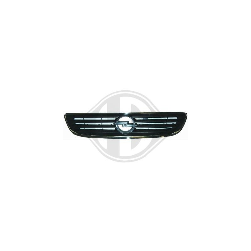 PARRILLA FRONTAL OPEL ZAFIRA A 99 05 NEGRA CON BORDES CROMADOS