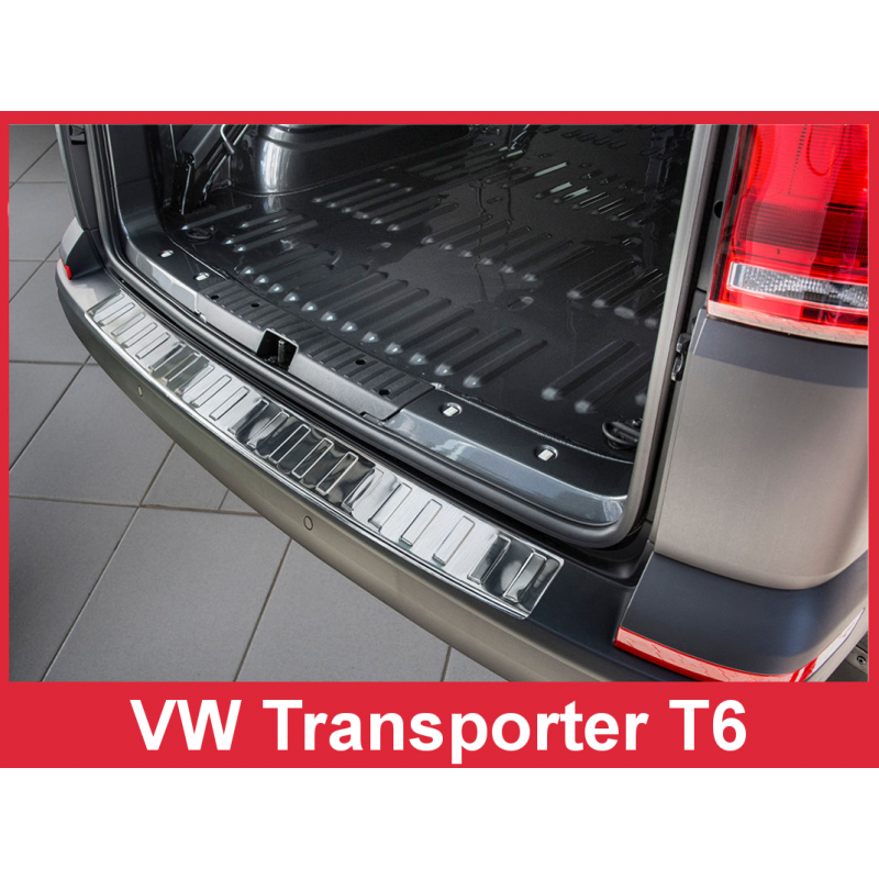 PROTECTOR PARACHOQUES TRASERO ACERO INOXIDABLE VW TRANSPORTER T6