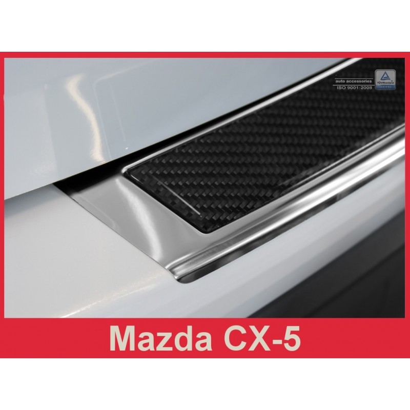 Protector parachoques acero inox negro carbon Mazda CX5 2012 