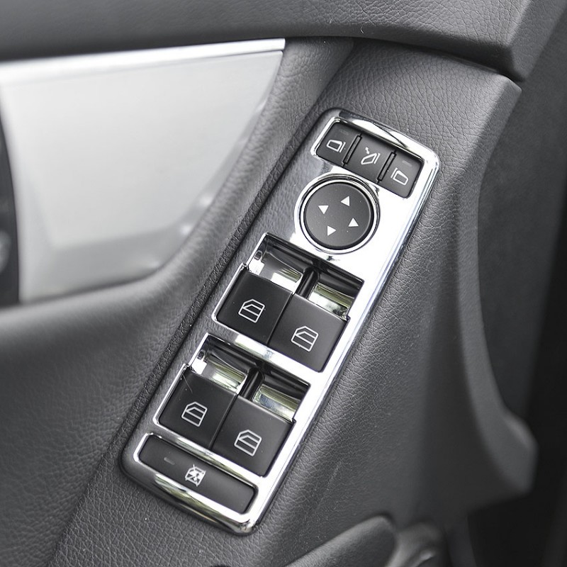 MARCO CROMADO BRILLANTE INTERRUPTORES VENTANA MERCEDES GLS X166 