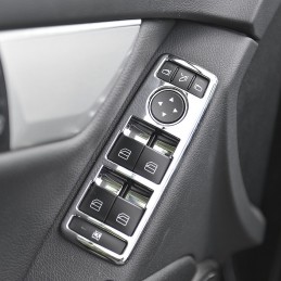 MARCO CROMADO BRILLANTE INTERRUPTORES VENTANA MERCEDES CLASE ML 