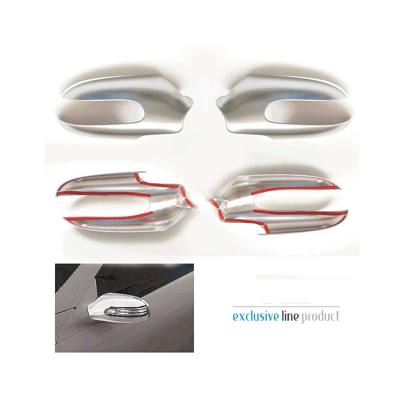 CUBRE CARCASAS RETROVISOR CROMADAS MATE MERCEDES CLASE SL R230 0