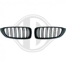 JUEGO PARRILLAS FRONTALES BMW F32 33 36 13  NEGRAS LOOK M4