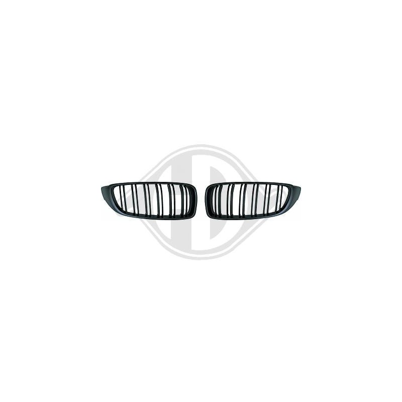 JUEGO PARRILLAS FRONTALES BMW F32 33 36 13  NEGRAS LOOK M4