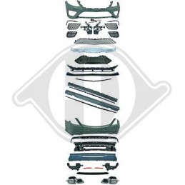 KIT COMPLETO MERCEDES CLASE S W222 2013  LOOK AMG PARRILLAS NEGR