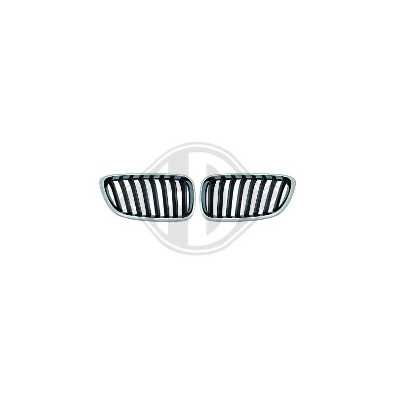 PARRILLAS FRONTALES BMW F22 F23 14 15 NEGRAS CROMADAS LOOK M