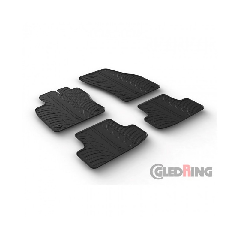 Alfombras de goma Audi Q5 2017   Negras 4 piezas