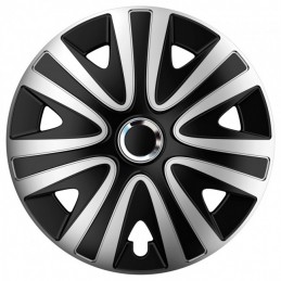 JUEGO TAPACUBOS RUEDA RIALTO PRO 14 quot  SILVER NEGRO