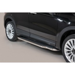 Estribos en plataforma Fiat 500X 2014  con tubo inox O50mm