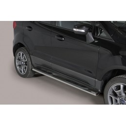 Estribos en tubo inox Ford Ecosport 2014  seccion oval con pisan