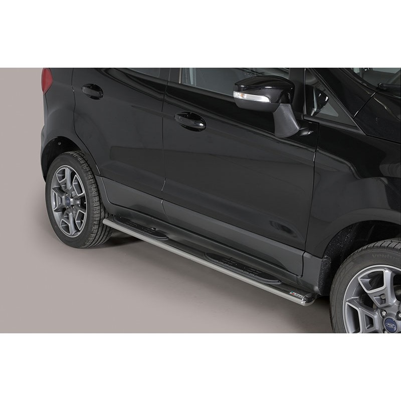Estribos en tubo inox Ford Ecosport 2014  seccion oval con pisan