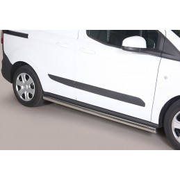 Estribos en tubo inox O63mm Ford Transit Courier 2014 