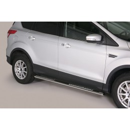 Estribos en tubo inox Ford Kuga 13 16 seccion oval  con pisantes
