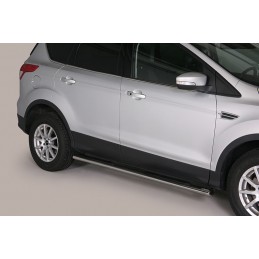 Estribos en tubo inox Ford Kuga 13 16 seccion oval  con pisantes