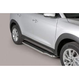 Estribos en plataforma con tubo inox O50mm Hyundai Tucson 2015 