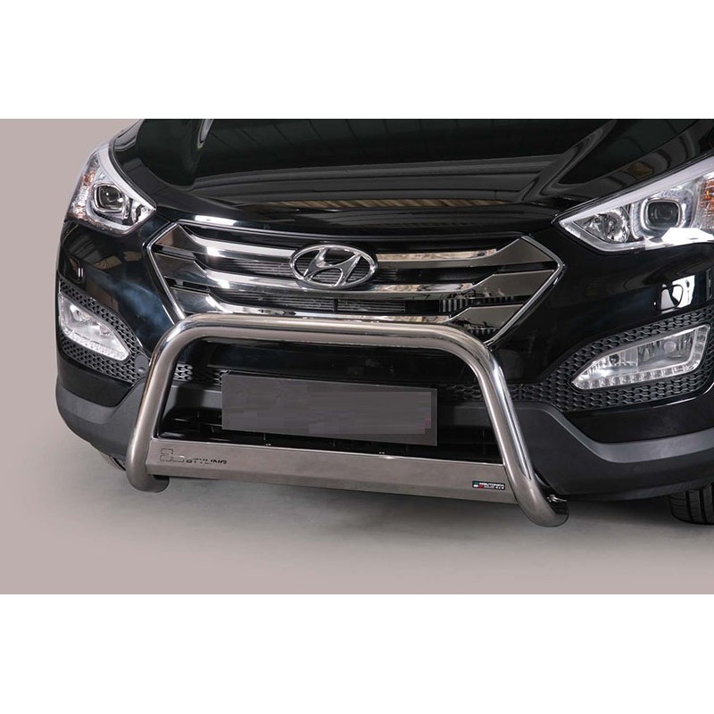 Defensa central inox O63mm Hyundai Santa FE 2102  con grabacion 