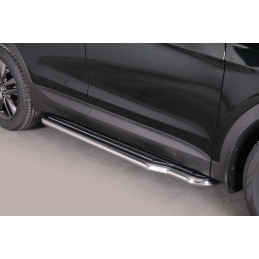 Estribos en plataforma Hyundai Santa FE 2012  con tubo inox O50m