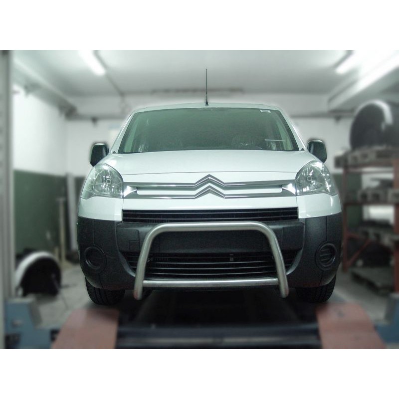 Defensa central inox O60mm Peugeot Partner Tepee 08  con tubo  H