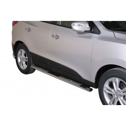 Estribos en tubo inox Hyundai IX 35 10 13 seccion oval con pisan